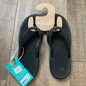 Olukai Ohana Black/Paradise Flip Flops
